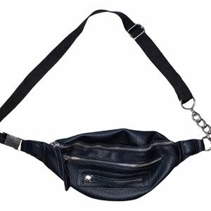 Black crocodile/ snakeskin fanny pack